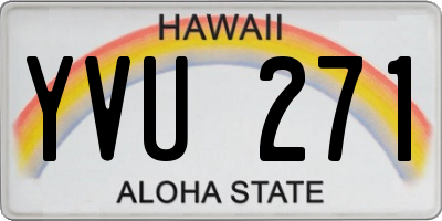 HI license plate YVU271
