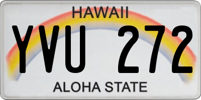 HI license plate YVU272