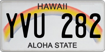 HI license plate YVU282