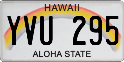 HI license plate YVU295