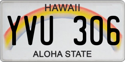 HI license plate YVU306