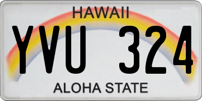 HI license plate YVU324