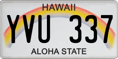 HI license plate YVU337