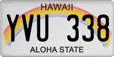 HI license plate YVU338