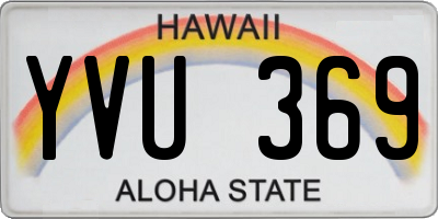 HI license plate YVU369