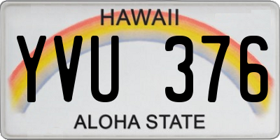 HI license plate YVU376