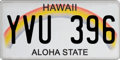 HI license plate YVU396