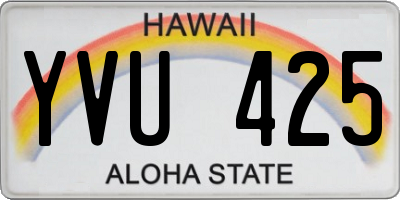 HI license plate YVU425
