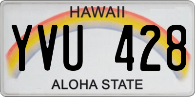 HI license plate YVU428