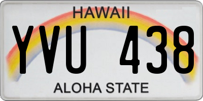 HI license plate YVU438