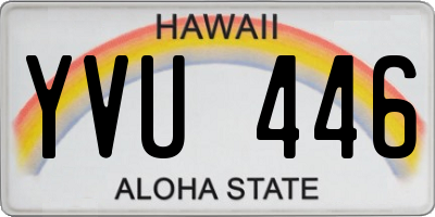 HI license plate YVU446