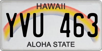HI license plate YVU463