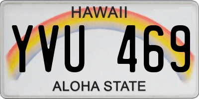 HI license plate YVU469