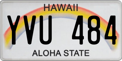 HI license plate YVU484