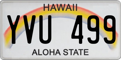 HI license plate YVU499