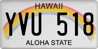 HI license plate YVU518