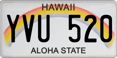 HI license plate YVU520