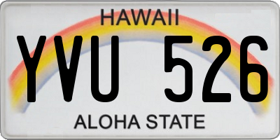 HI license plate YVU526