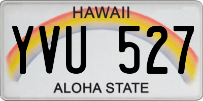 HI license plate YVU527