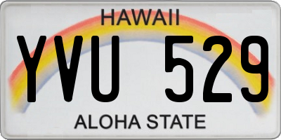 HI license plate YVU529