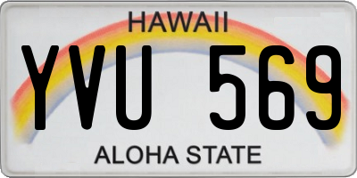 HI license plate YVU569