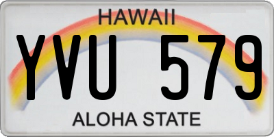 HI license plate YVU579