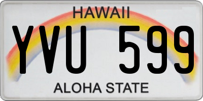 HI license plate YVU599