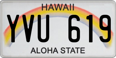 HI license plate YVU619