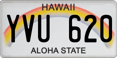 HI license plate YVU620