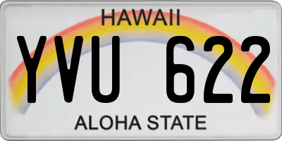HI license plate YVU622