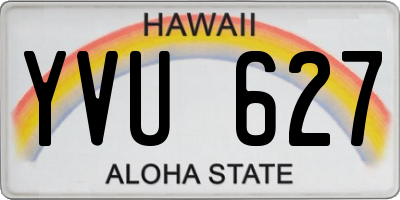 HI license plate YVU627