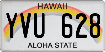 HI license plate YVU628