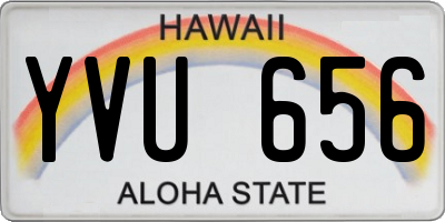 HI license plate YVU656