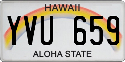 HI license plate YVU659