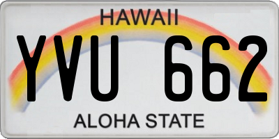 HI license plate YVU662