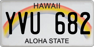 HI license plate YVU682