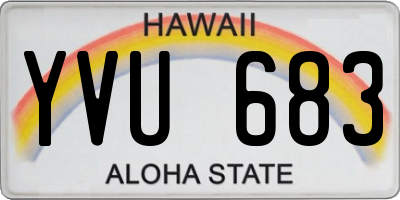 HI license plate YVU683