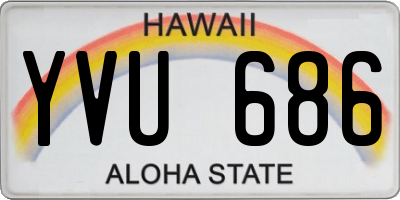 HI license plate YVU686