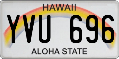 HI license plate YVU696