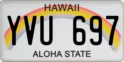 HI license plate YVU697