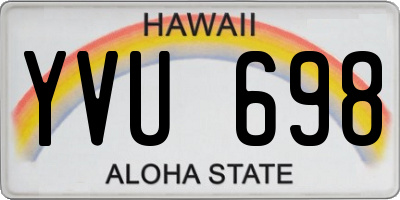 HI license plate YVU698