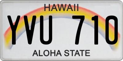 HI license plate YVU710