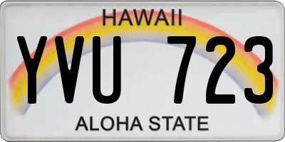 HI license plate YVU723