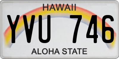 HI license plate YVU746
