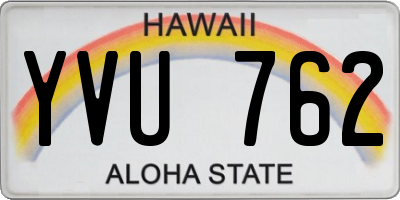 HI license plate YVU762