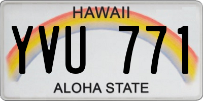 HI license plate YVU771