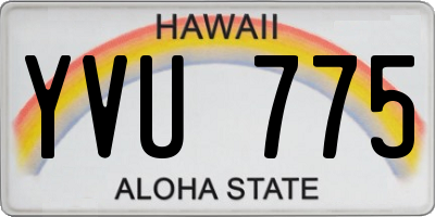 HI license plate YVU775