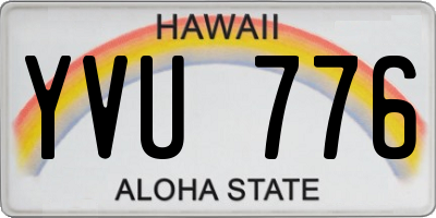 HI license plate YVU776