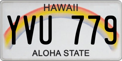 HI license plate YVU779