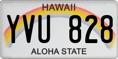 HI license plate YVU828
